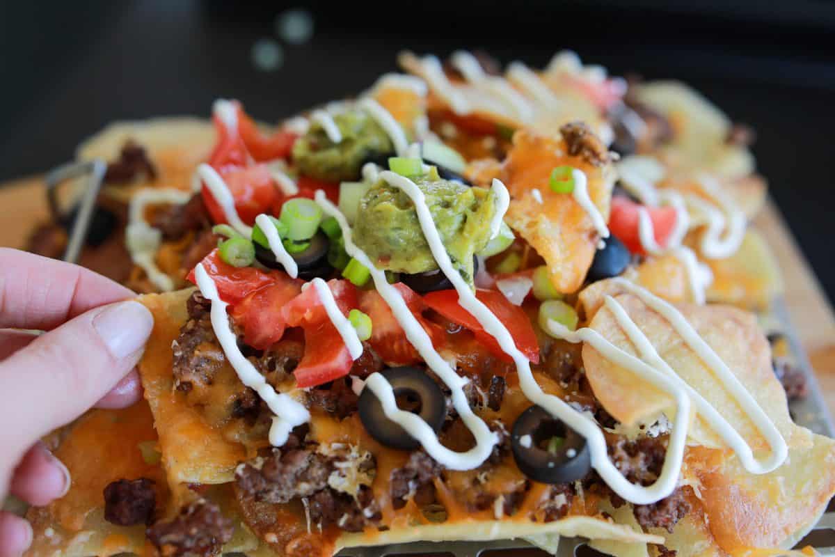 Blackstone Loaded Grilled Nachos Fork To Spoon