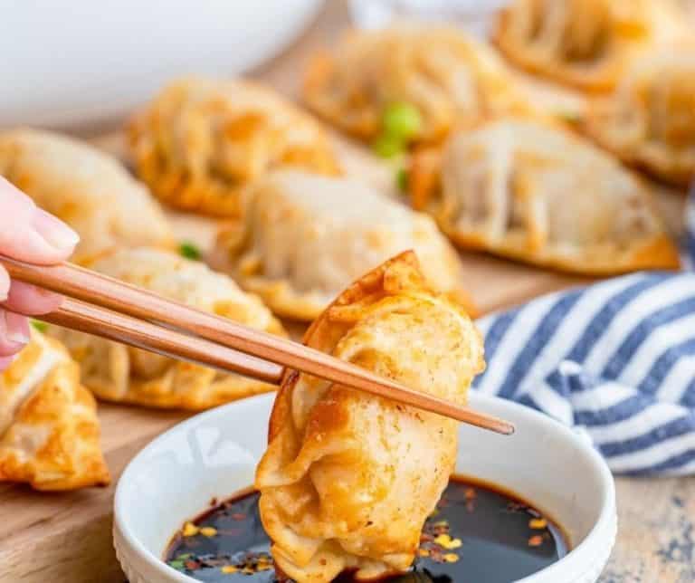 Air Fryer Ginger Pork Dumplings Fork To Spoon