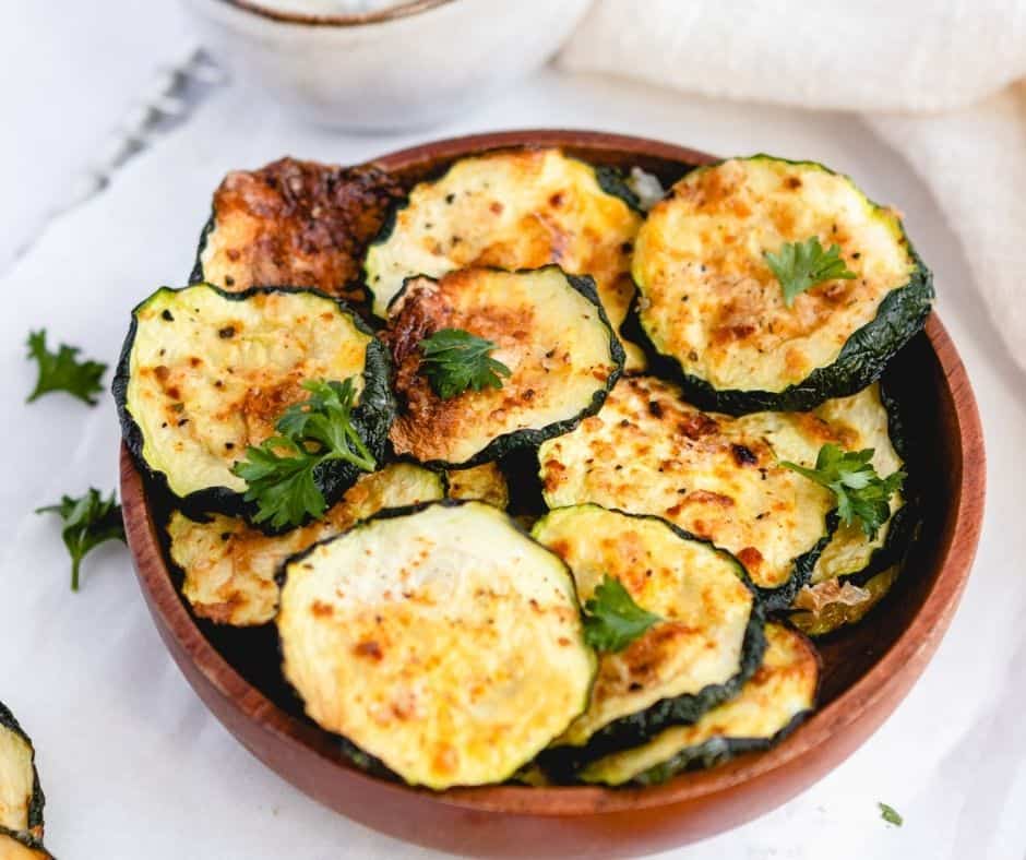 Air Fryer Ranch Zucchini Chips - Fork To Spoon