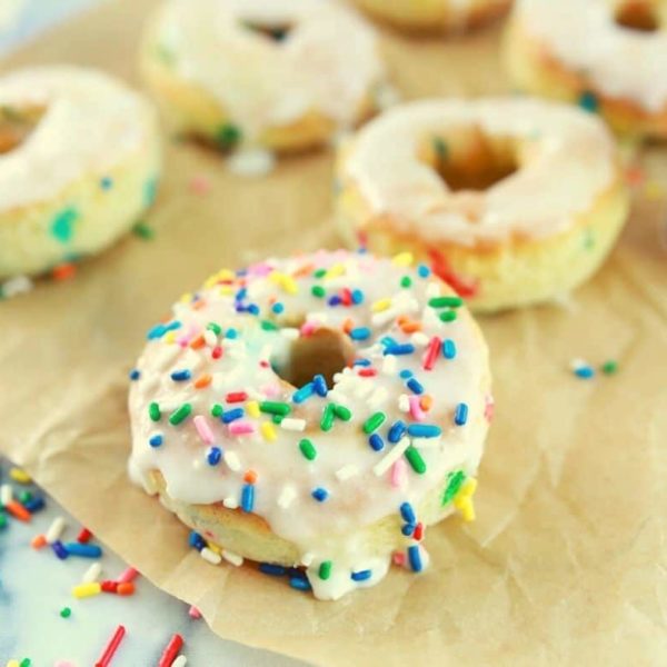 Air Fryer Easy Funfetti Cake Mix Donuts Fork To Spoon