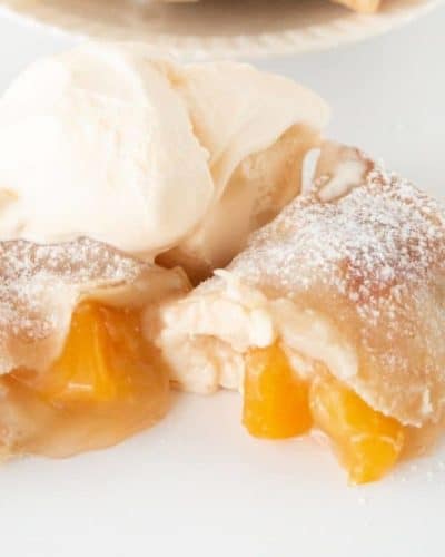 Air Fryer Peach Pie Egg Rolls