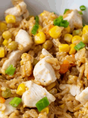 frozen fried rice in the air fryer