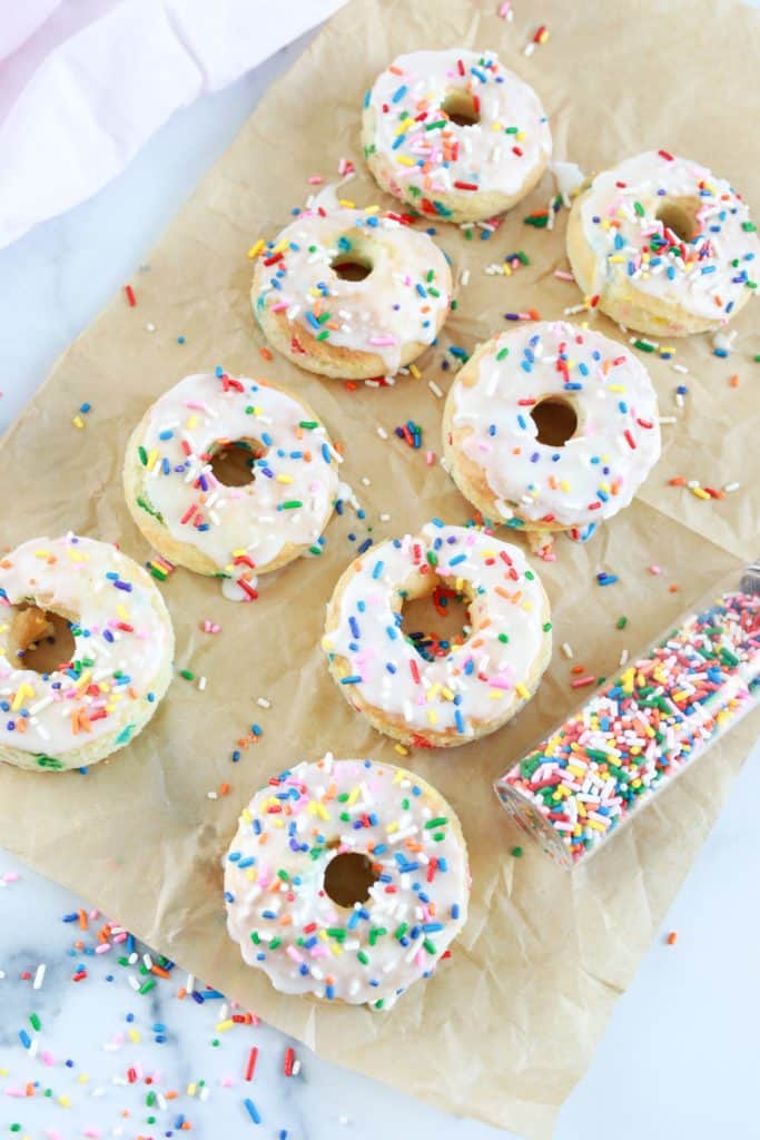 Air Fryer Easy Funfetti Cake Mix Donuts