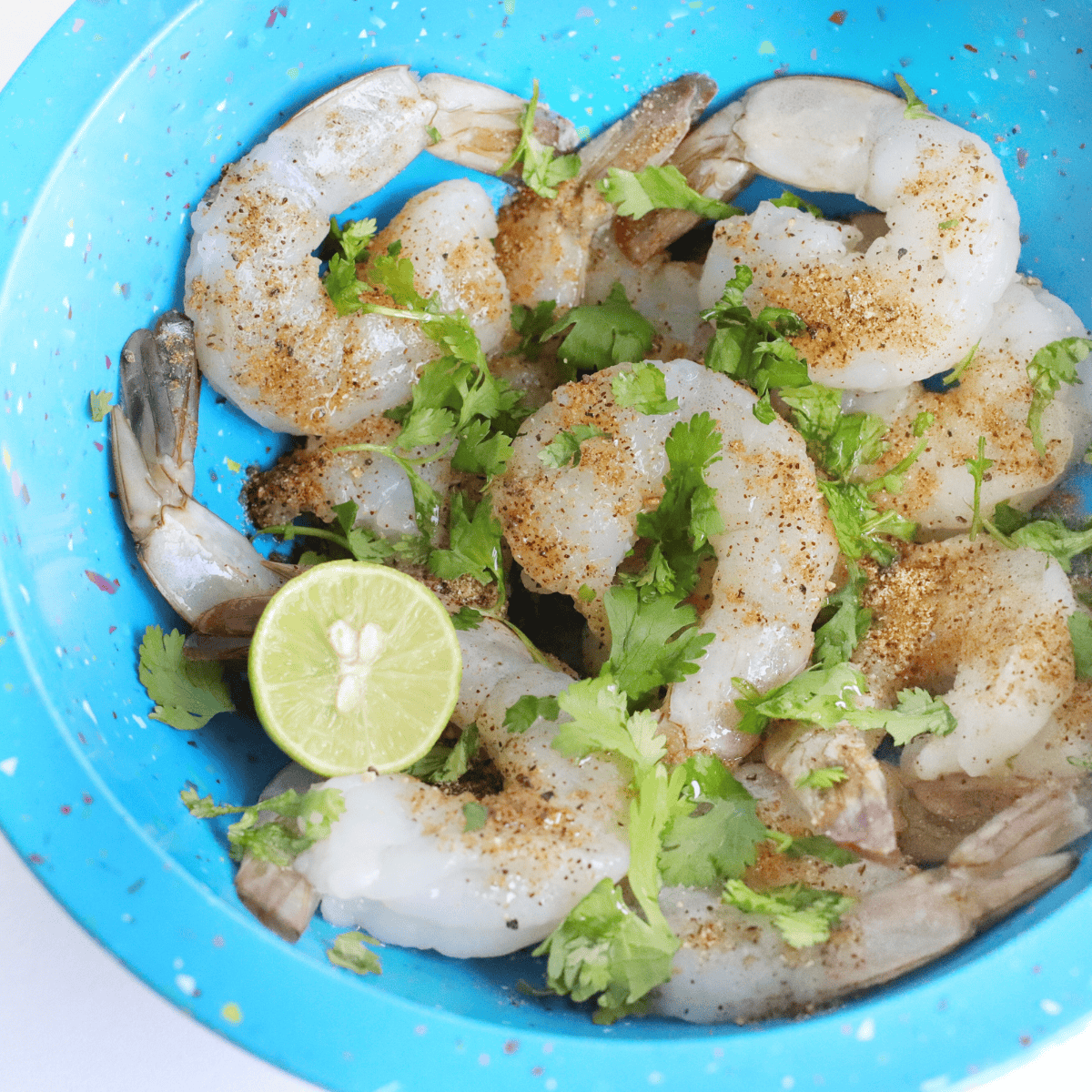 seasoned shrimp in a bowl