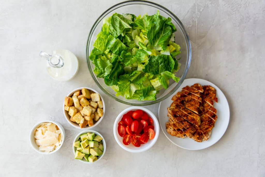 Ingredients In Air Fryer Grilled Chicken Caesar Salad