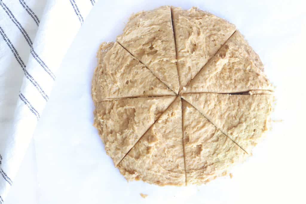 Pumpkin Dough cut into scone shapes
