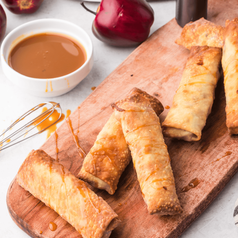 Step-by-step Apple Pie Egg Rolls with crispy golden crust and sweet apple filling.