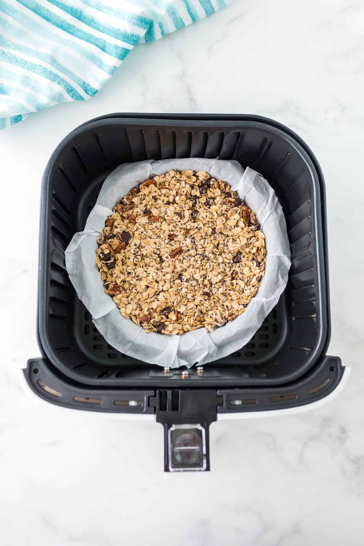 Chocolate Chip Granola Pan Into Air Fryer