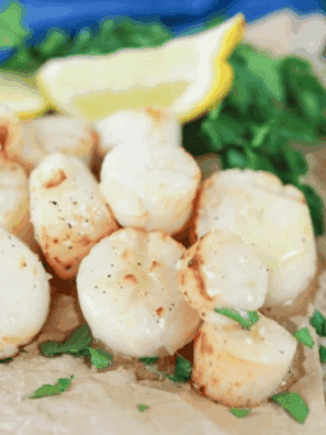 Air Fryer Garlic Butter Scallops