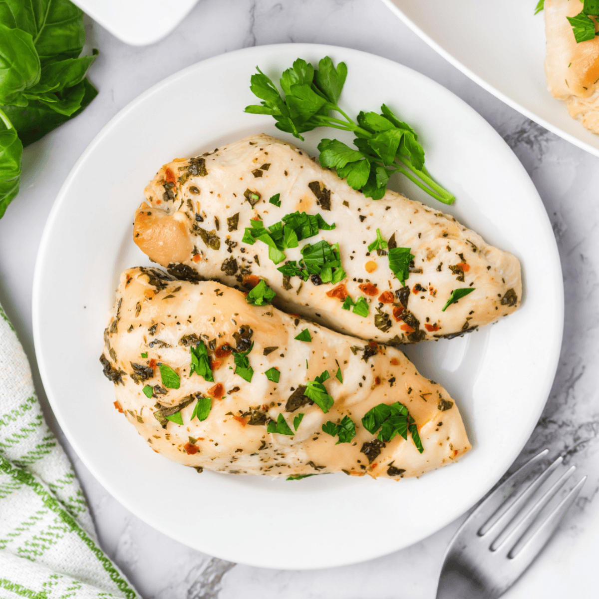 Italian dressing marinated air fryer halal chicken breast quick overnight easy