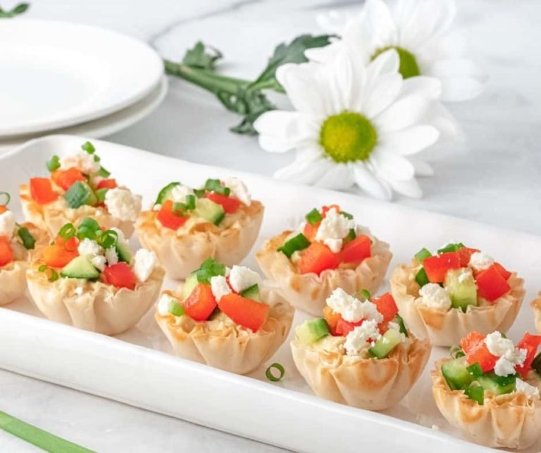 Air Fryer Hummus Phyllo Cups Fork To Spoon