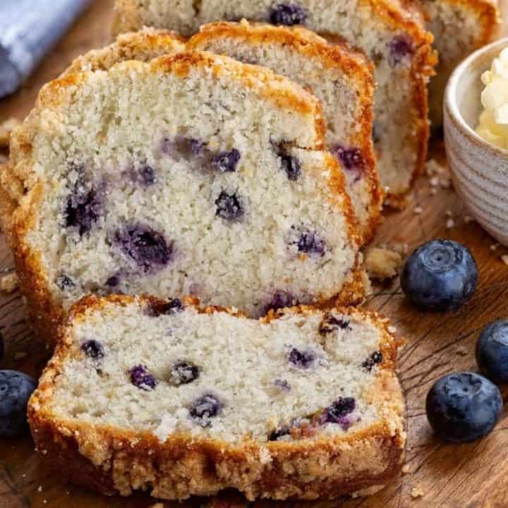 Air Fryer Blueberry Quick Bread Fork To Spoon