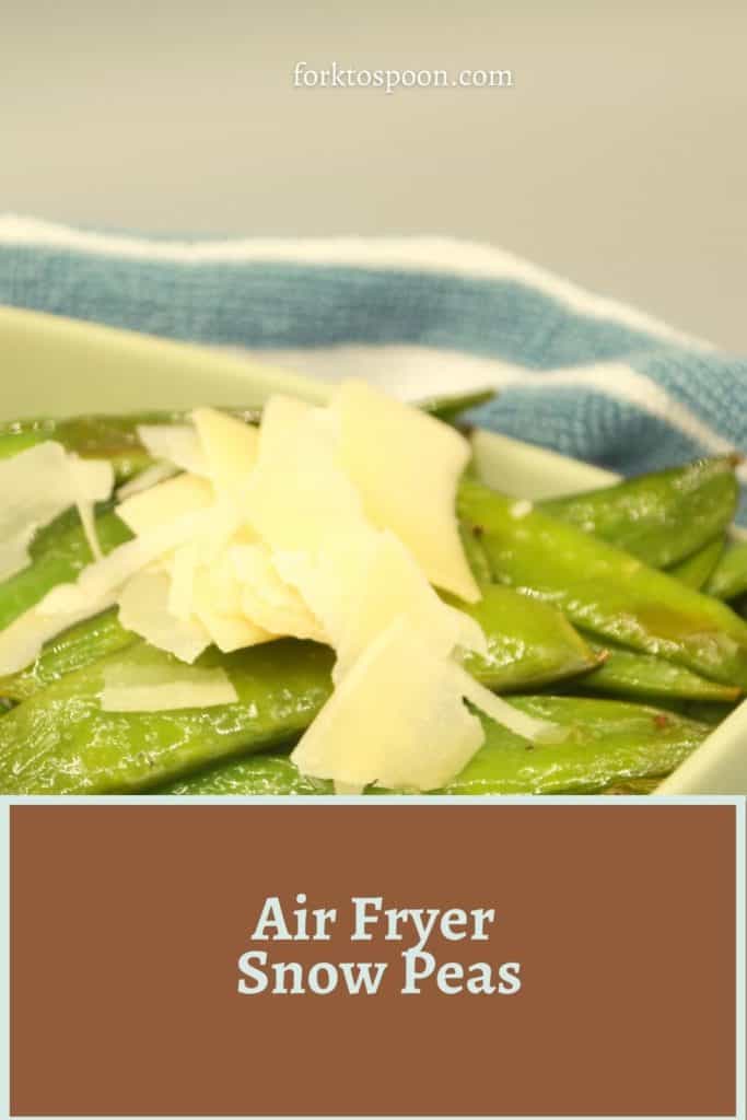 titled image (and shown): air fryer snow peas