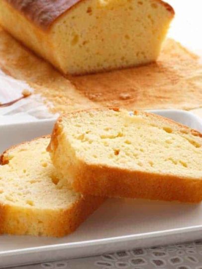 Air Fryer Classic Pound Cake (Only 4 Ingredients) - Fork To Spoon