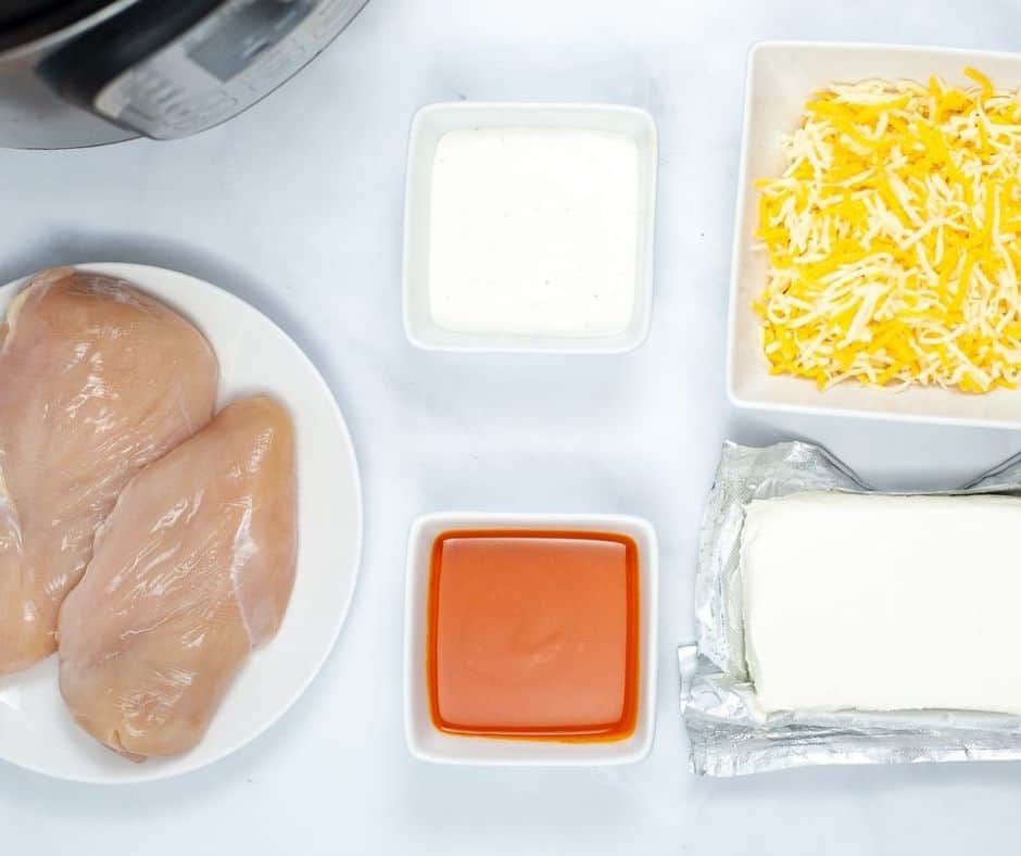 Ingredients Needed To Make Instant Pot Buffalo Chicken Dip