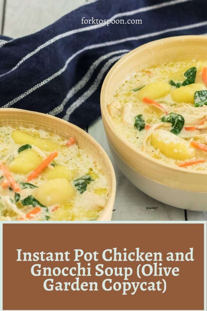 Instant Pot Chicken and Gnocchi Soup (Olive Garden Copycat)