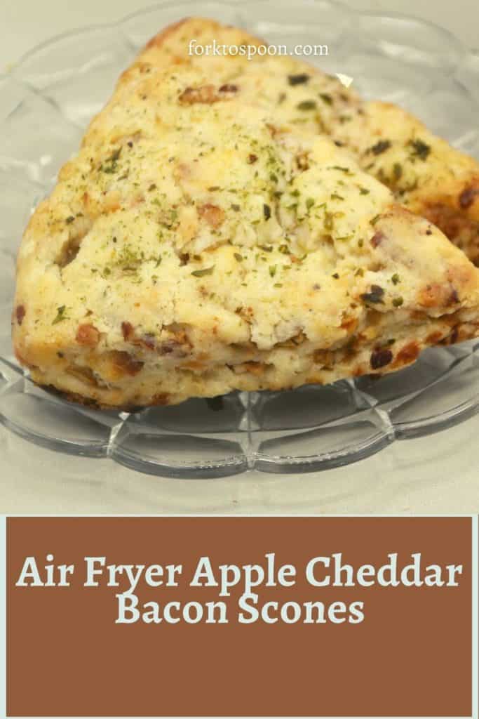 Air Fryer Apple Cheddar Bacon Scones