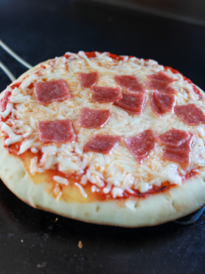 Blackstone Pepperoni Pizza (Crispy Griddle Pizza!)