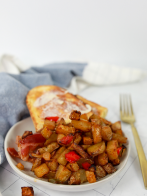 Crispy on the outside, fluffy inside &mdash; these air fryer breakfast potatoes are ready in 20 minutes with no soaking. Better than the diner. Tested recipe.