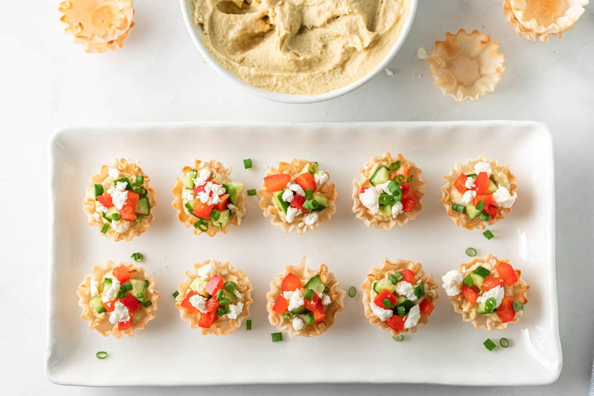 Air Fryer Hummus Phyllo Cups Fork To Spoon