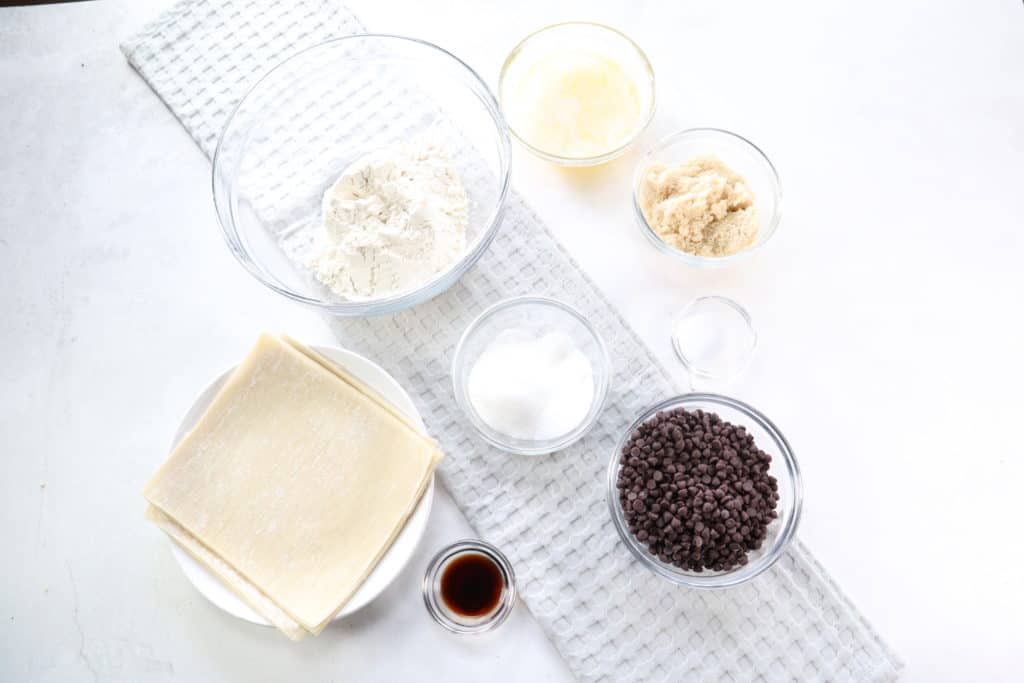 Ingredients For Air Fryer Cookie Dough Egg Rolls