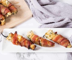 Air Fryer Bacon Wrapped Jalapeño Poppers