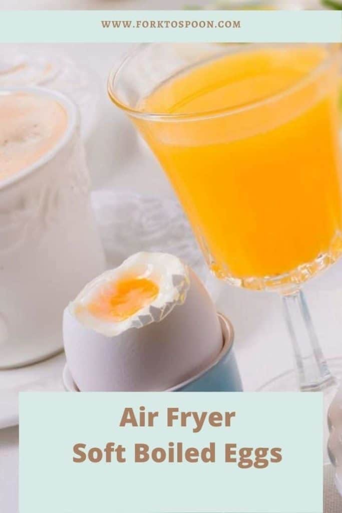 titled image (and shown): air fryer soft boiled eggs