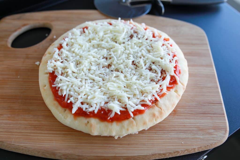 Close up of Blackstone Pizza With Cheese