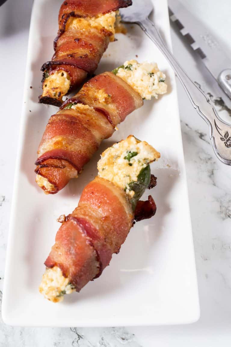 Air Fryer Bacon Wrapped Jalapeño Poppers - Fork To Spoon