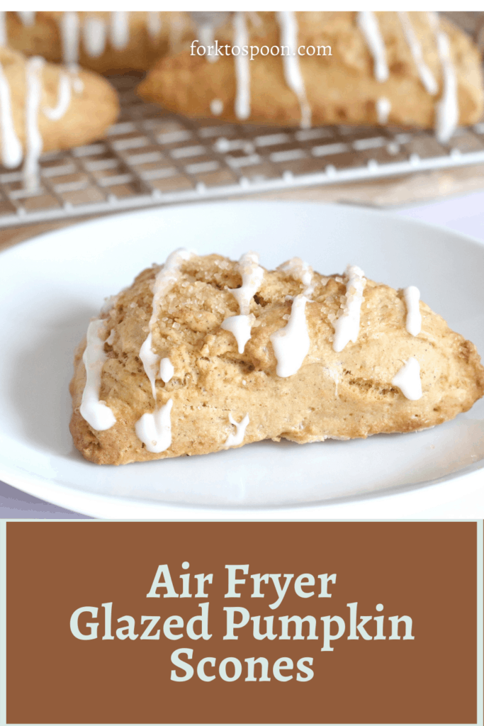 Air Fryer Glazed Pumpkin Scones