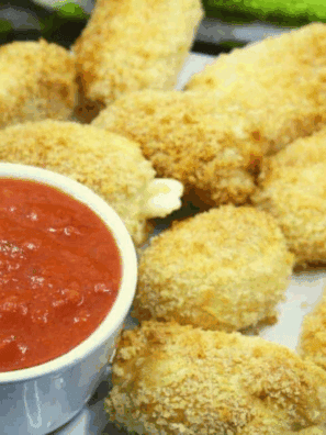 4 Ingredients Air Fryer Mozzarella Bites