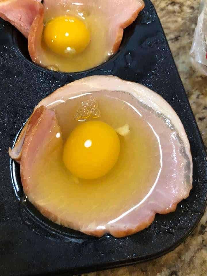 Crack Egg into Muffin Tin