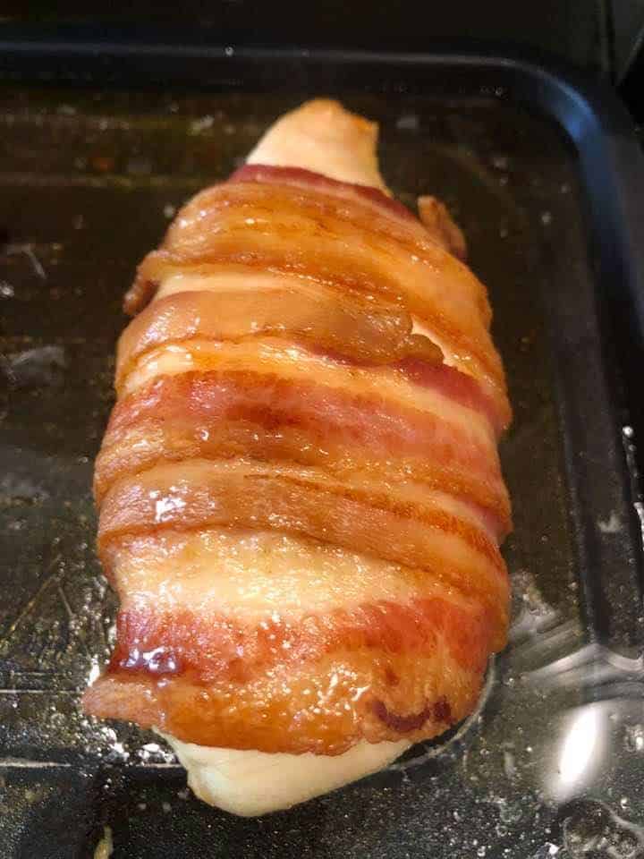 Bacon Wrapped Chicken with BBQ Sauce in Air Fryer
