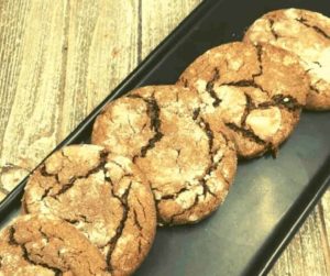 Air Fryer Chocolate Crinkle Cookies