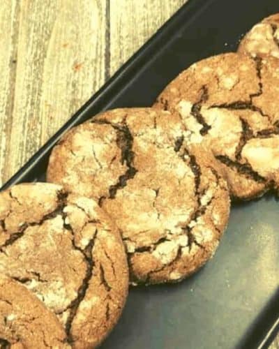 Air Fryer Chocolate Crinkle Cookies