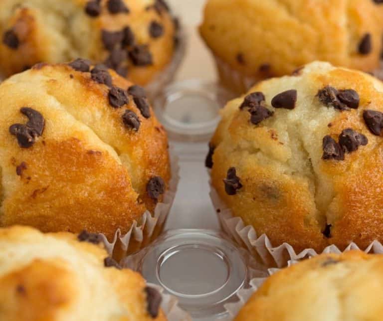 Air Fryer Banana Chocolate Chip Muffins Fork To Spoon