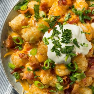 Air Fryer Loaded Tater Tots - Fork To Spoon