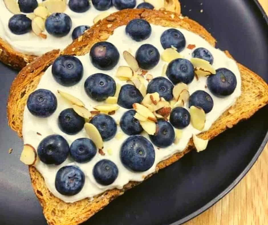 Air Fryer Blueberry Ricotta Toast