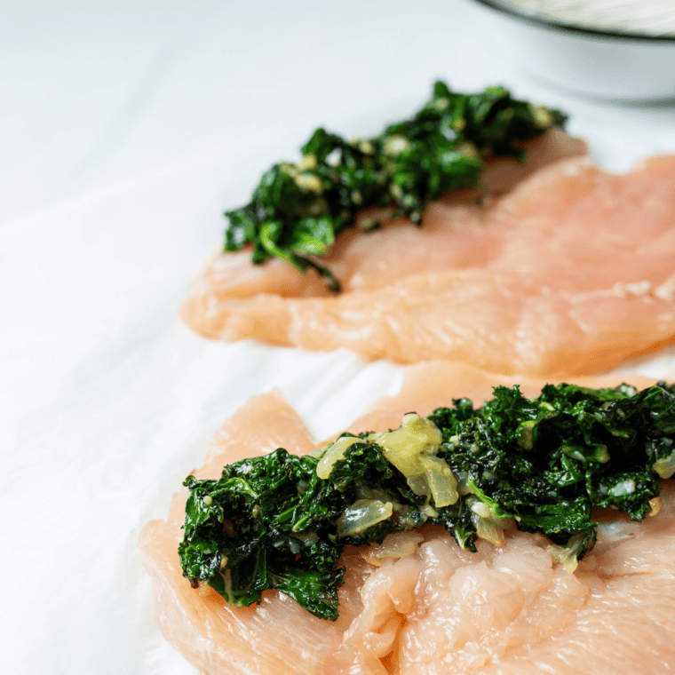 Chicken rolls coated in flour, egg wash, and seasoned panko for crispy breading