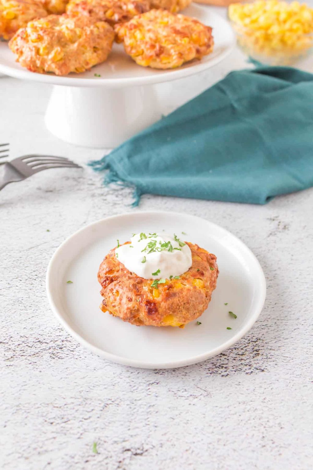 Air Fryer Corn Fritters Fork To Spoon