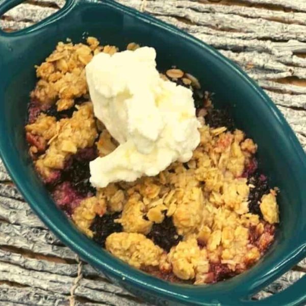 Air Fryer Blackberry Cobbler Fork To Spoon