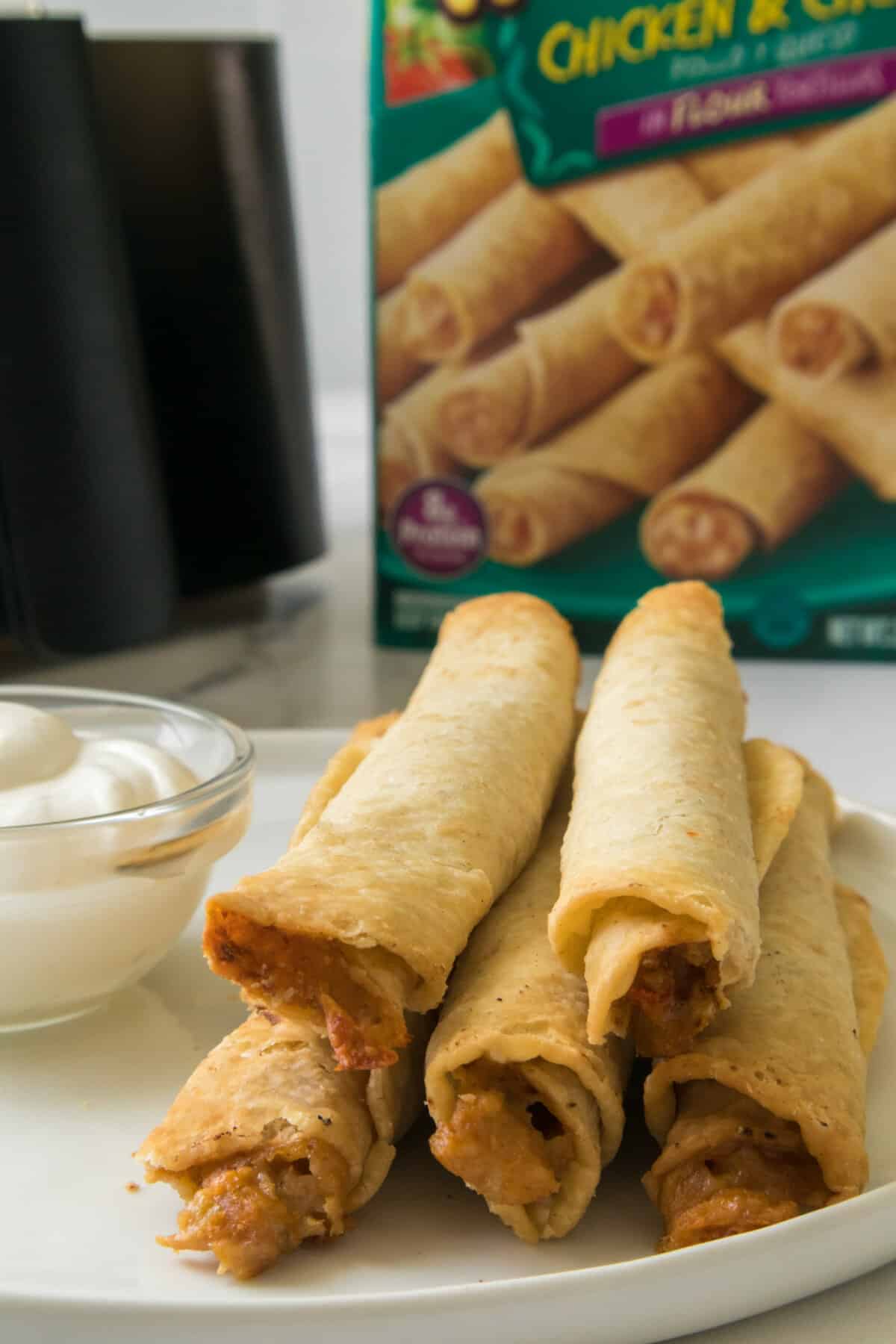 Air Fryer Frozen Taquitos Fork To Spoon