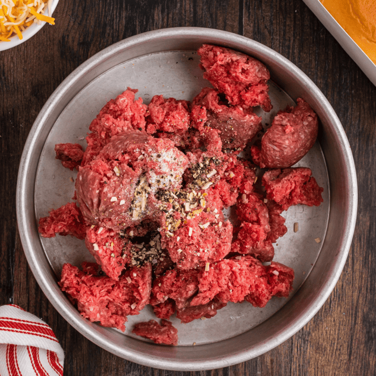 overhead: ingredients needed for air fryer ground beef