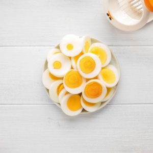 Air Fryer Hard Boiled Eggs in Bowl