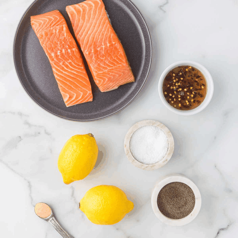 Maple syrup, soy sauce, Dijon mustard, garlic, salt, and pepper whisked smooth