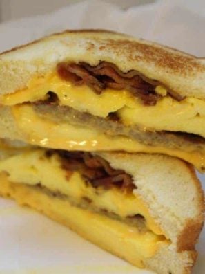 Air Fryer Sausage, Bacon, and Egg Sandwich