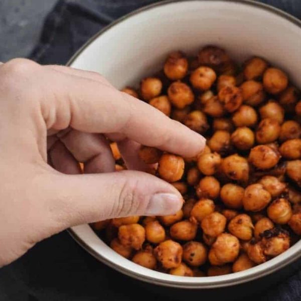 Air Fryer Roasted Barbecue Chickpeas Fork To Spoon