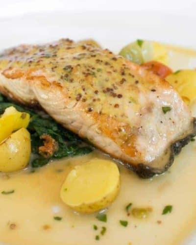 Air Fryer Salmon with Whole-Grain Mustard