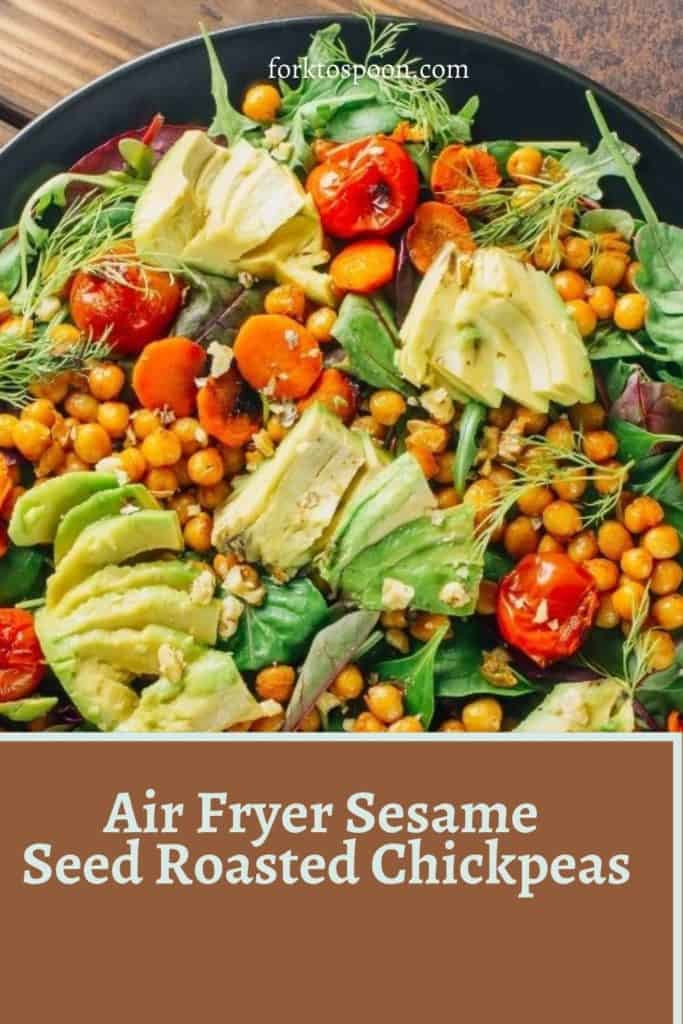 Air Fryer Sesame Seed Roasted Chickpeas