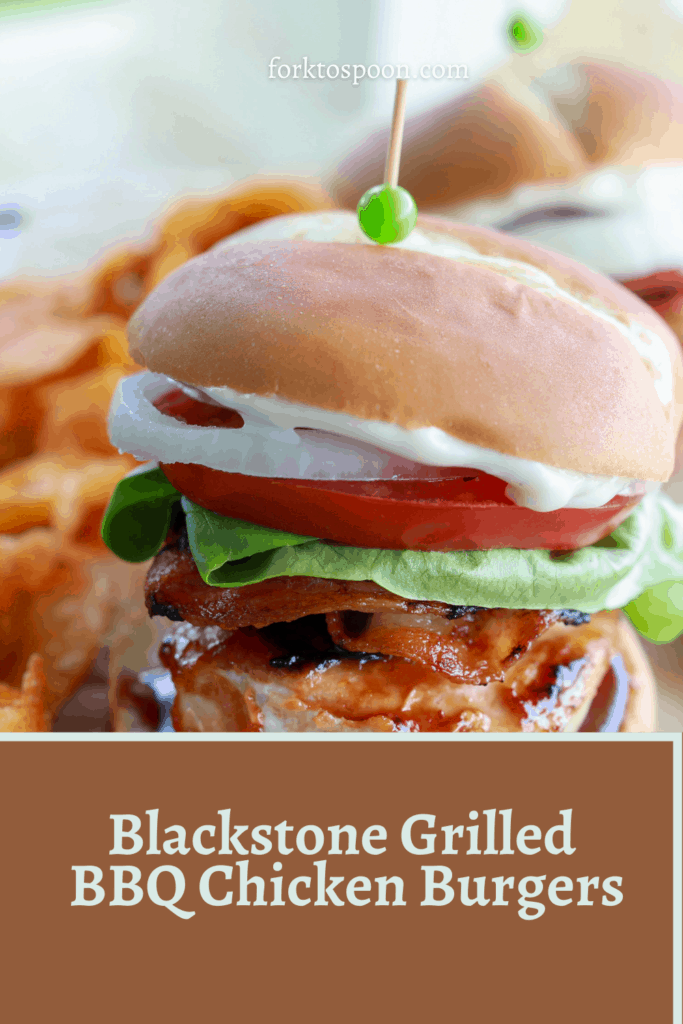 Blackstone Grilled BBQ Chicken Burgers